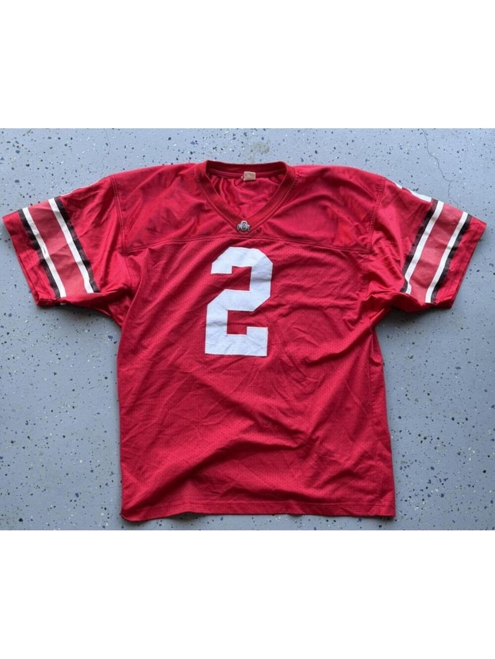 Ohio State Buckeyes Pryor #2 Red White Black College NCAA Football Jersey Size L